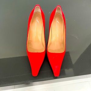 Giuseppe Zanotti Red Suede shoes with Black Patent heel